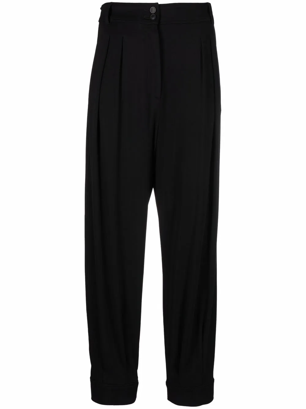 

Alberta Ferretti pleated tapered-leg trousers - Black