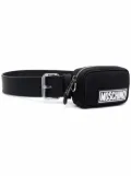 Moschino logo-pouch belt - Black