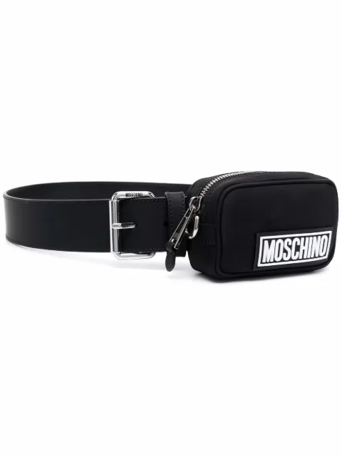 Moschino cinturón con bolsa y logo 