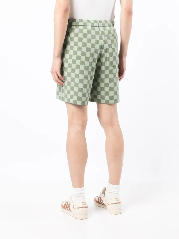 BODE checkerboard-knit Wool Shorts 