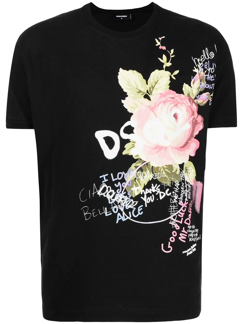 

Dsquared2 playera con logo estampado - Negro