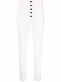 Philosophy Di Lorenzo Serafini high-waist slim-fit canvas trousers - White
