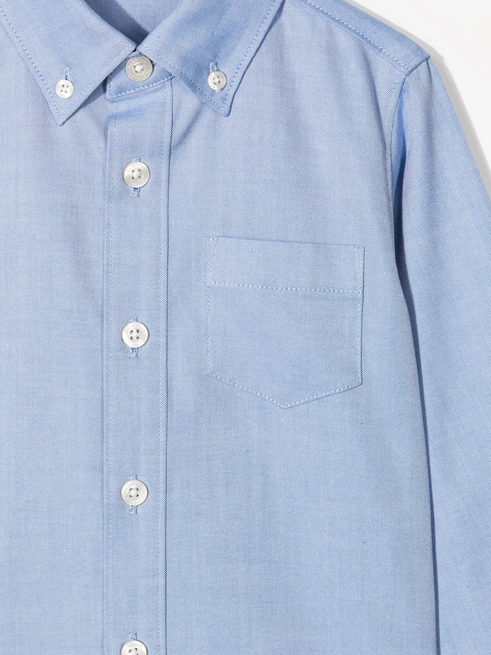  Familiar Buttoned Long-sleeve Shirt - Blue 