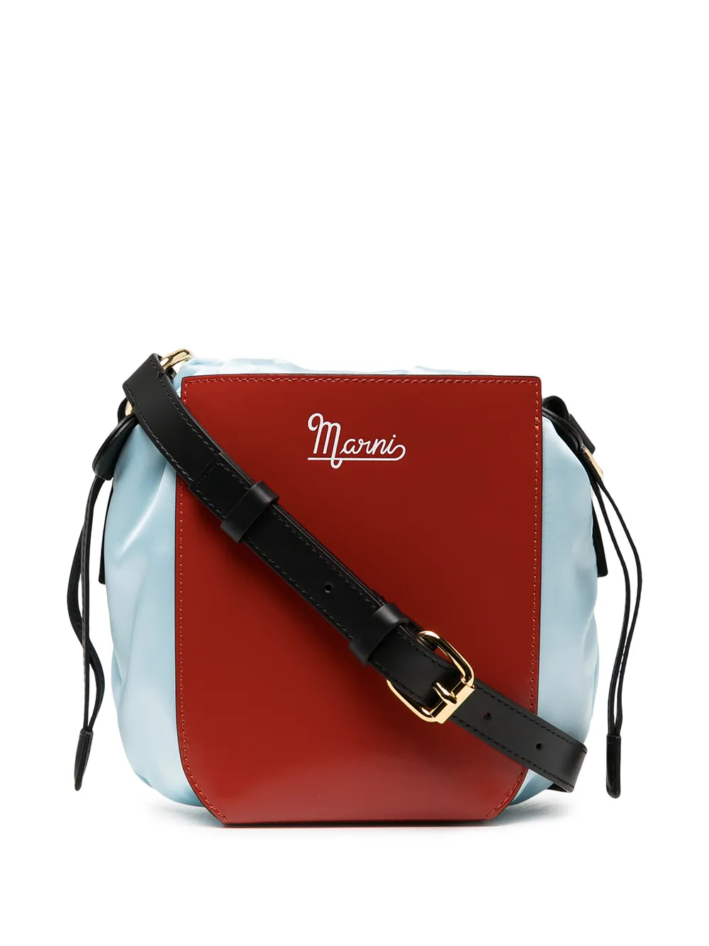 

Marni bolsa bucket con logo estampado - Azul