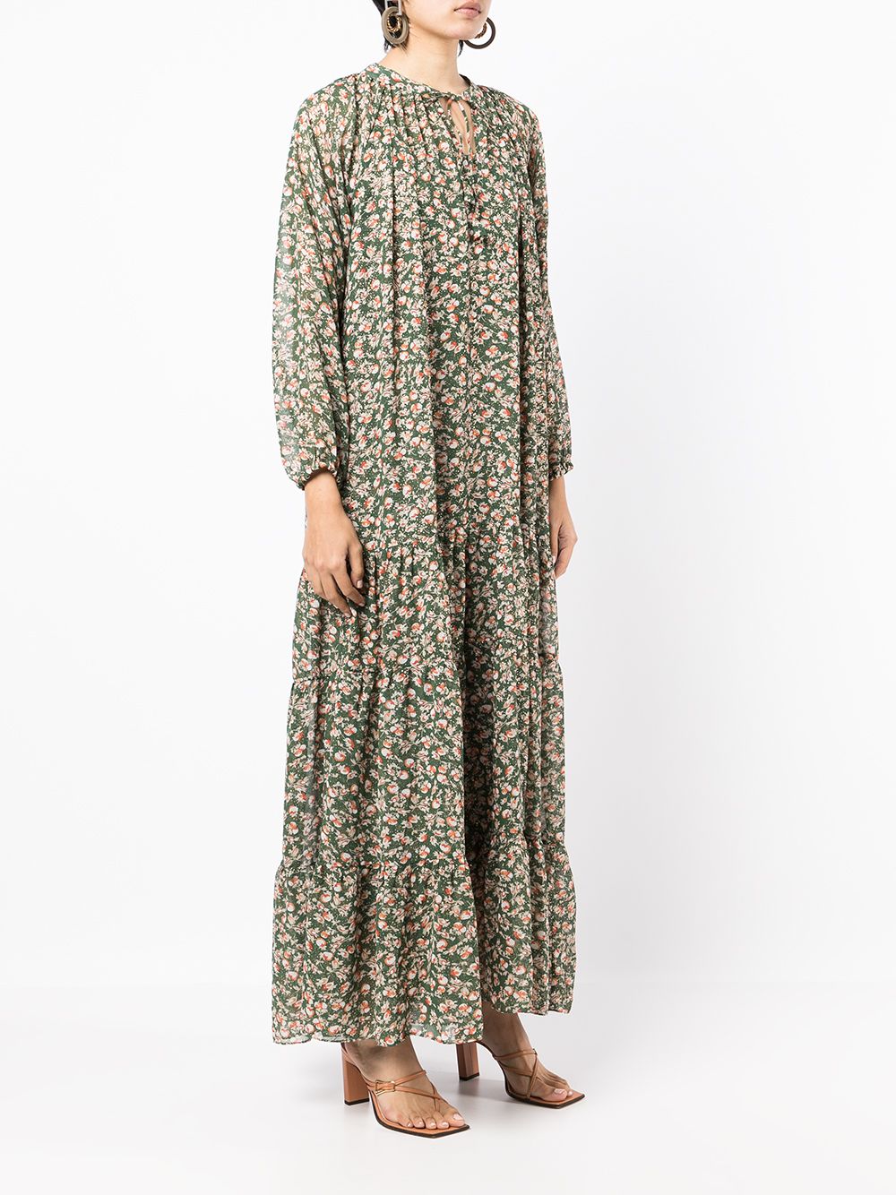 Bambah Sandra floral-print Kaftan Dress - Farfetch