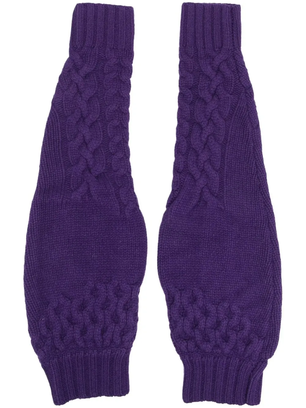 Feng Chen Wang Cableknit Arm Sleeves In Purple ModeSens