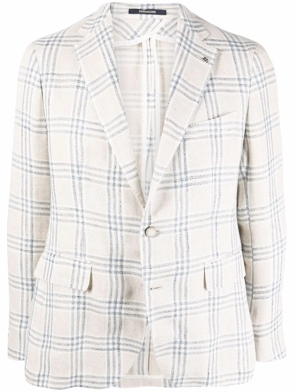 

Tagliatore checked single-breasted blazer - Neutrals
