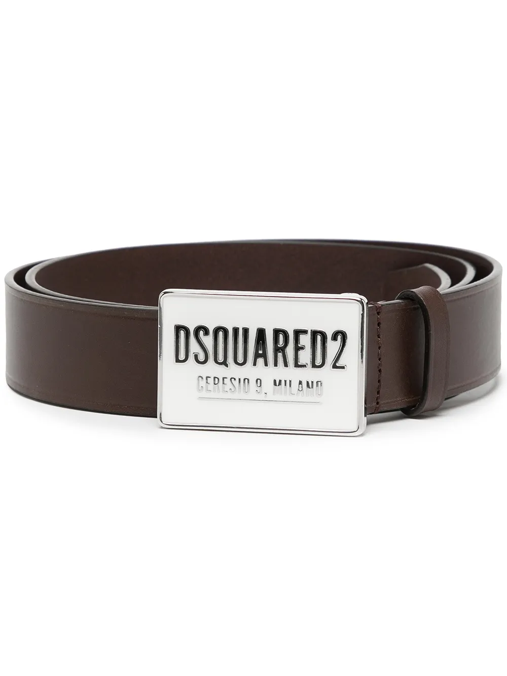 

Dsquared2 cinturón con logo en la hebilla - Marrón