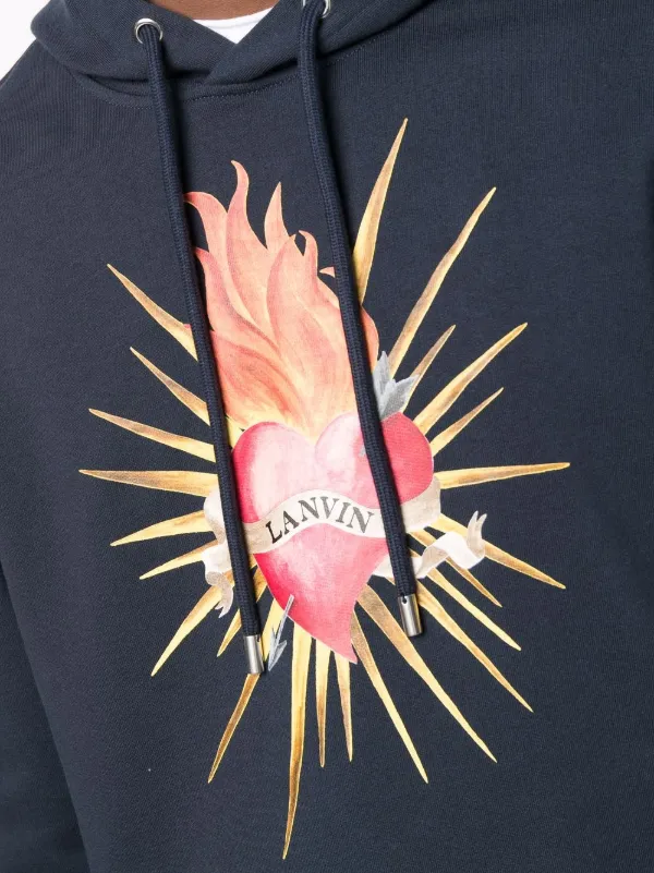 パーカー・フーディ Lanvin Comfort Fit Fleece Cotton Hoodie パーカー・フーディ Lanvin Comfort Fit Fleece Cotton Hoodie