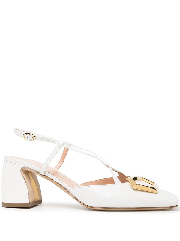 Rupert Sanderson Square Toe Banana Heel Pumps Farfetch