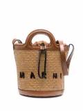 Marni Tropicalia logo-embroidered bucket bag - Brown