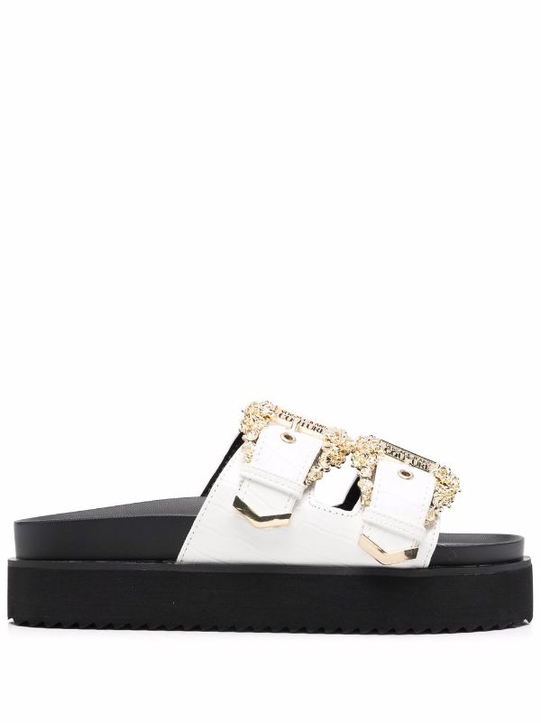 versace buckle sandals