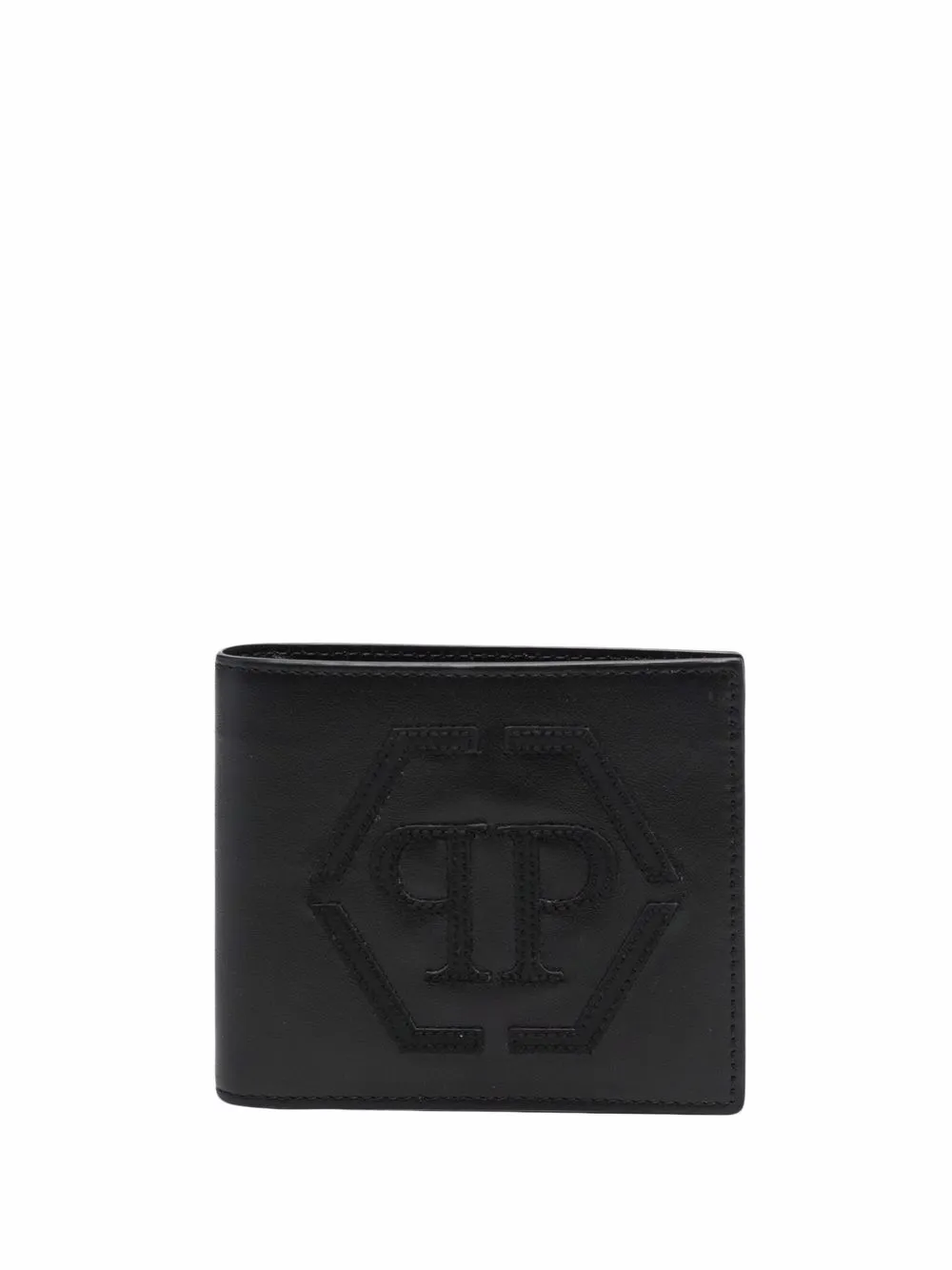 

Philipp Plein cartera con logo y apliques - Negro