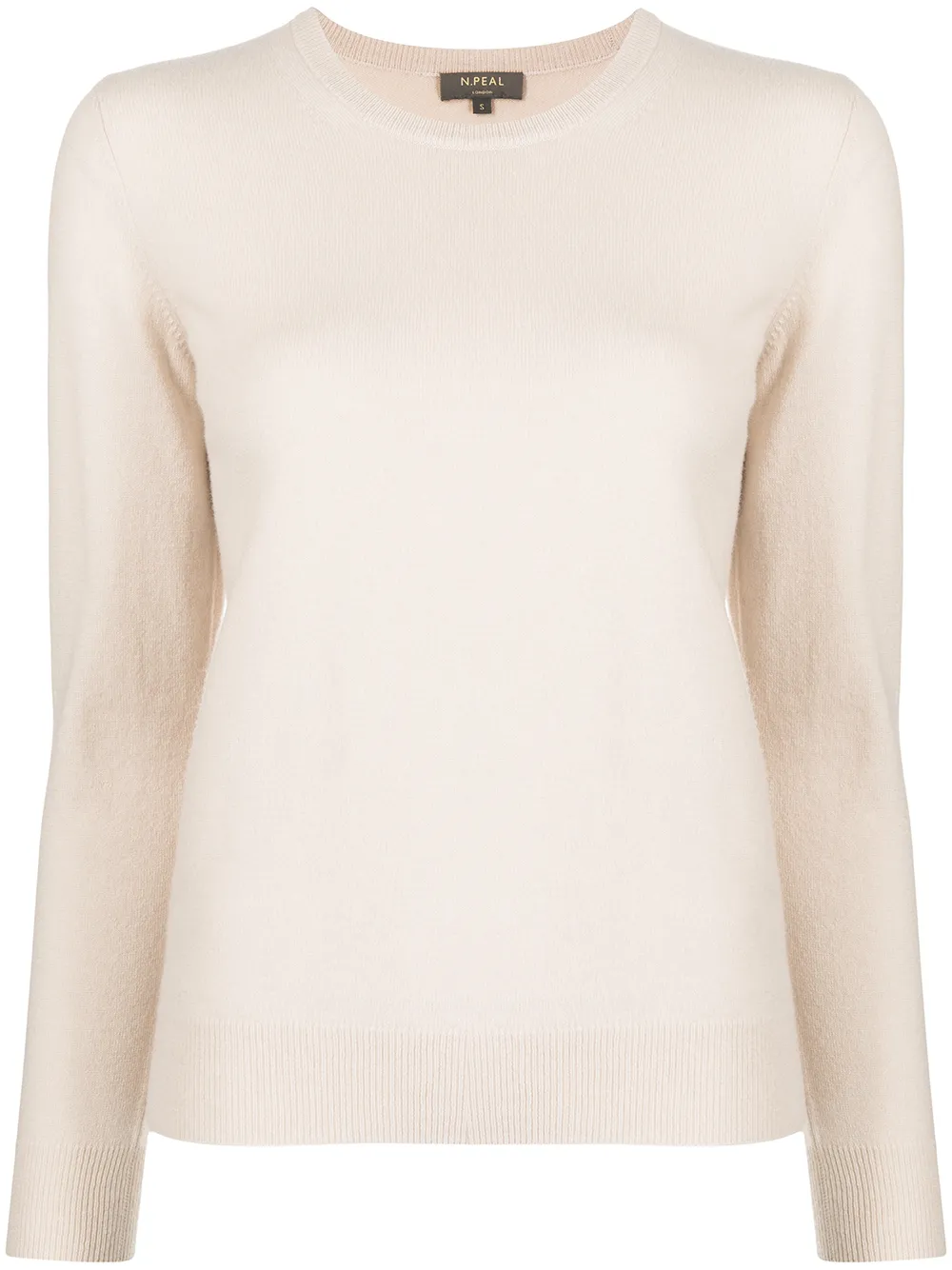 

N.Peal fine knit organic cashmere jumper - Neutrals