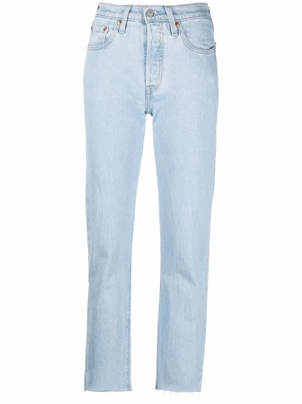 Farfetch Abbigliamento Pantaloni e jeans Jeans Jeans straight Jeans dritti Blu 