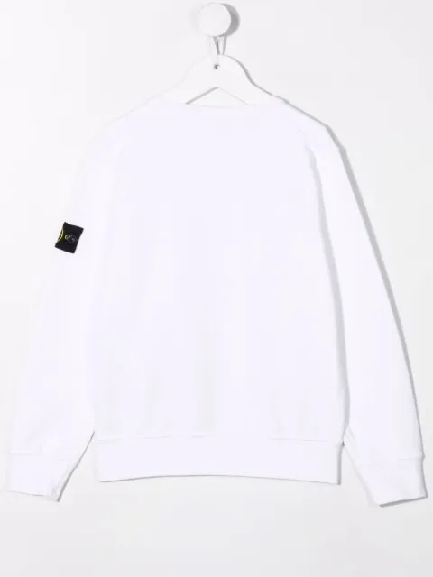 white stone island sweatshirt