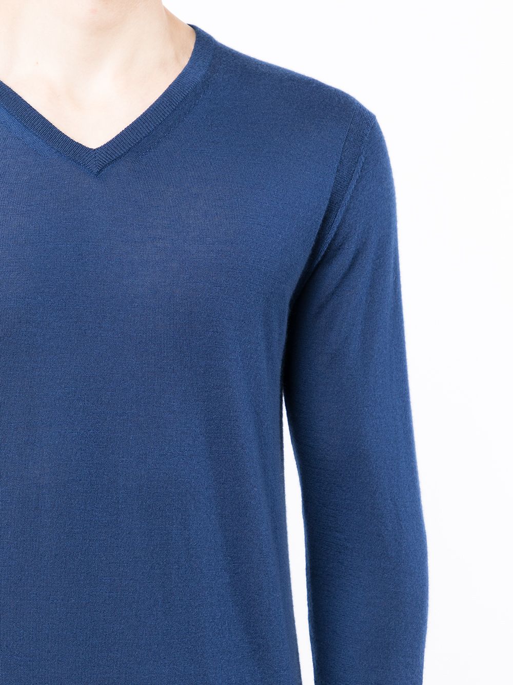 Shop N•peal V-neck Cashmere Sweatshirt In Blue