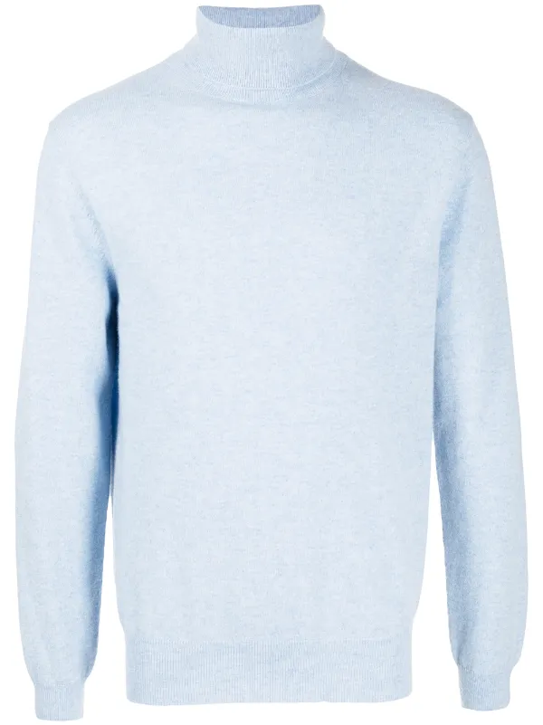 N.Peal The Trafalgar Roll Neck Sweatshirt Blue FARFETCH IE