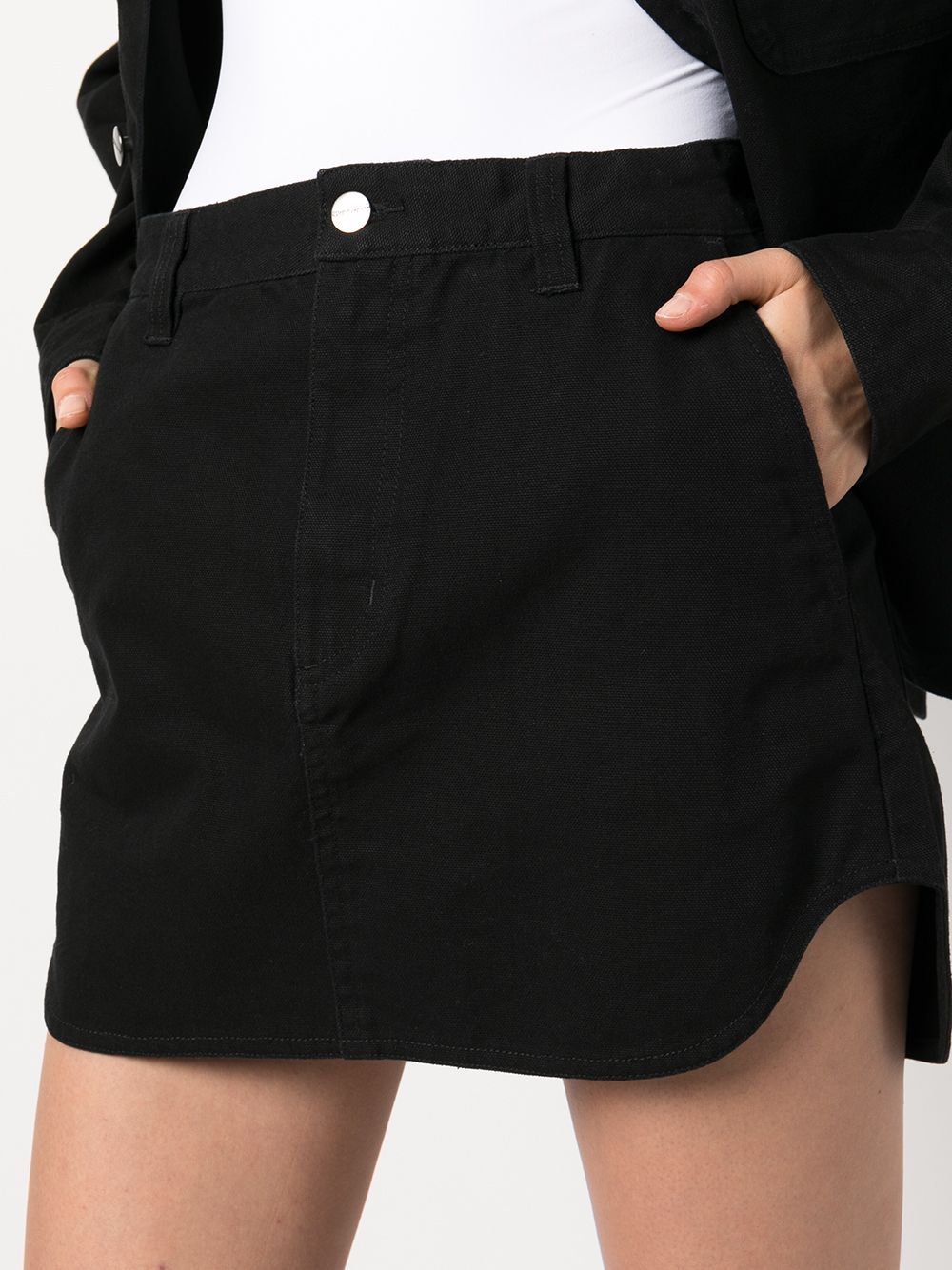 фото Wardrobe.nyc a-line denim mini skirt