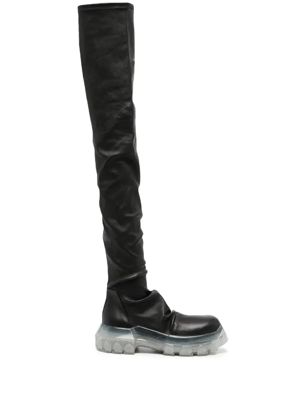 Rick Owens thigh-length Leather Boots 