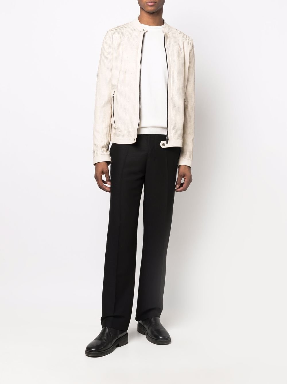 Shop Tagliatore lambskin zipped jacket with Express Delivery - FARFETCH