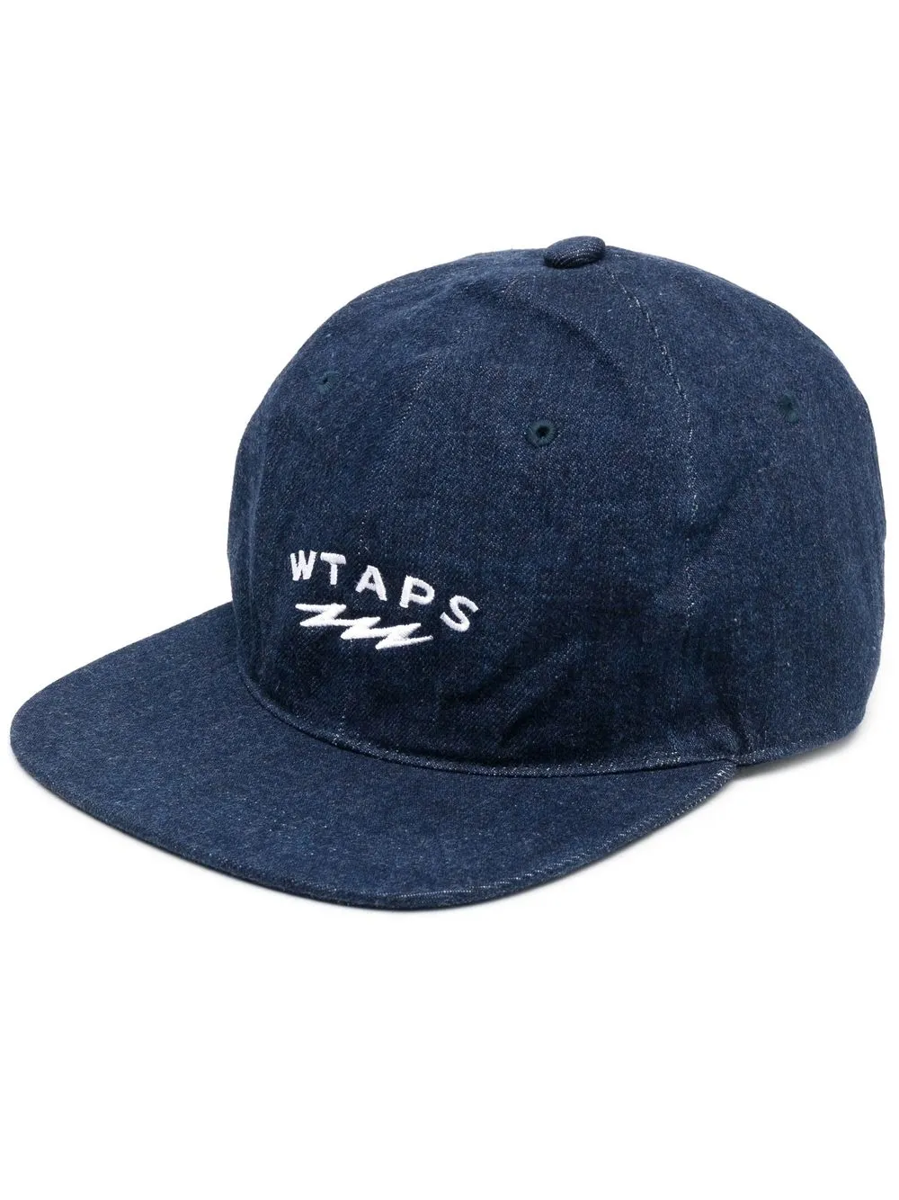 

WTAPS gorra de mezclila con logo bordado - Azul