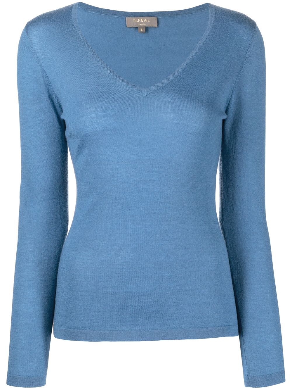 N•peal Slim-fit Cashmere Jumper In Blue