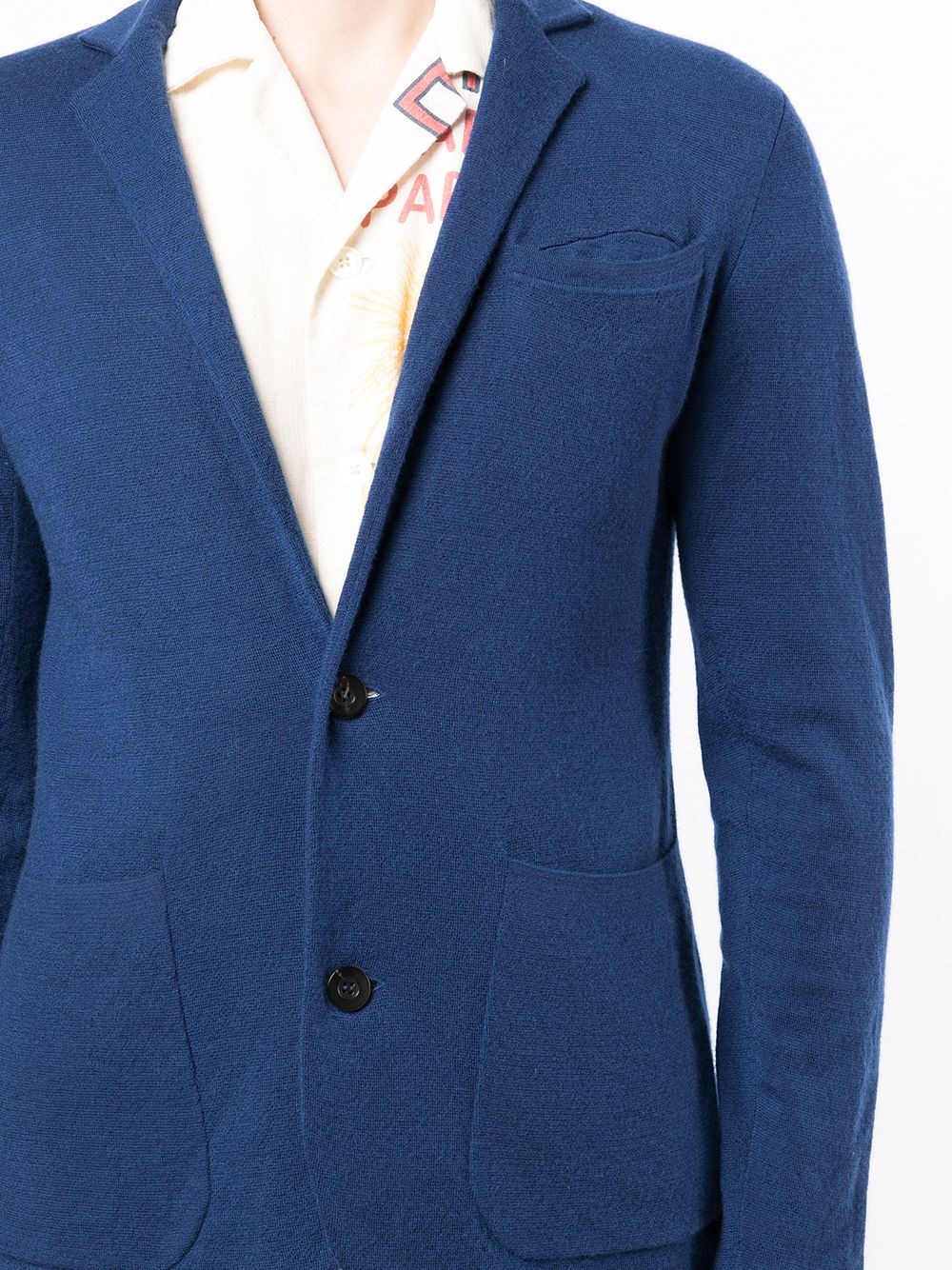 Shop N•peal Cashmere Buttoned Jacket In Blue