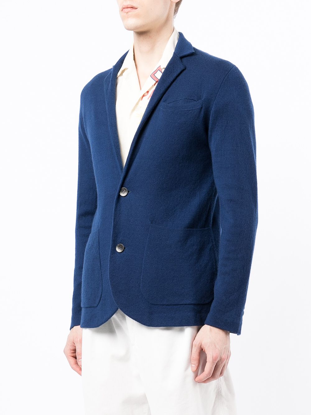 Shop N•peal Cashmere Buttoned Jacket In Blue