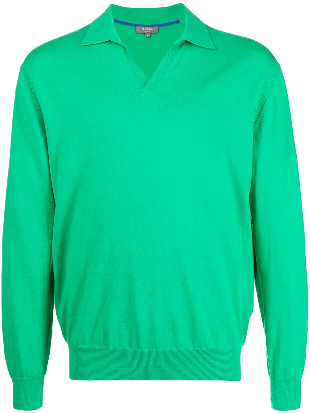 

N.Peal V-neck polo jumper - Green