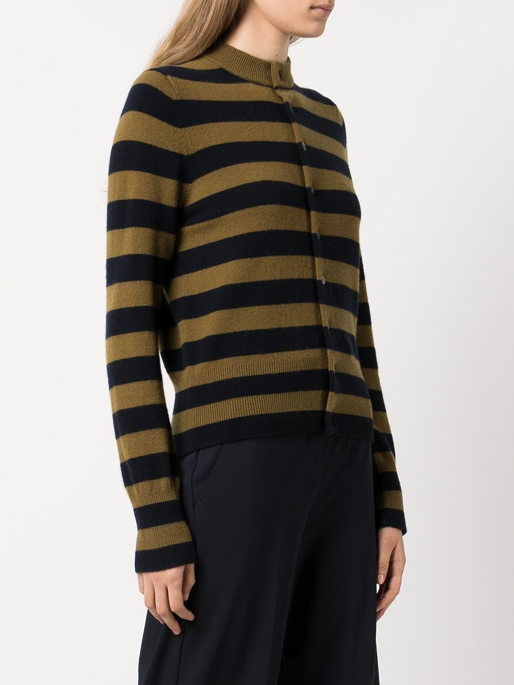 фото Extreme cashmere horizontal-stripe cashmere cardigan