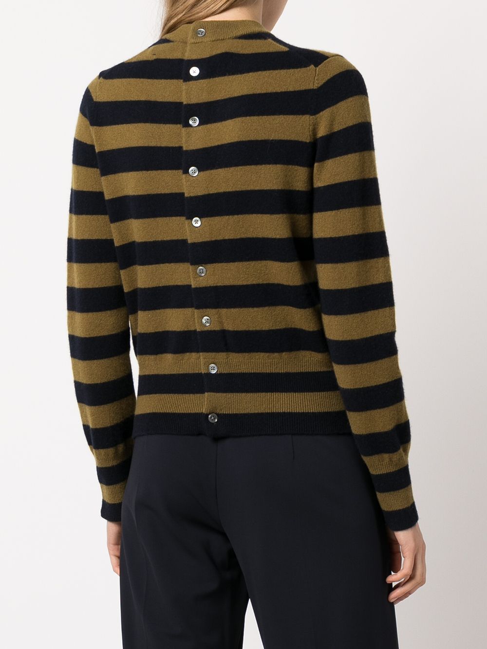 фото Extreme cashmere horizontal-stripe cashmere cardigan