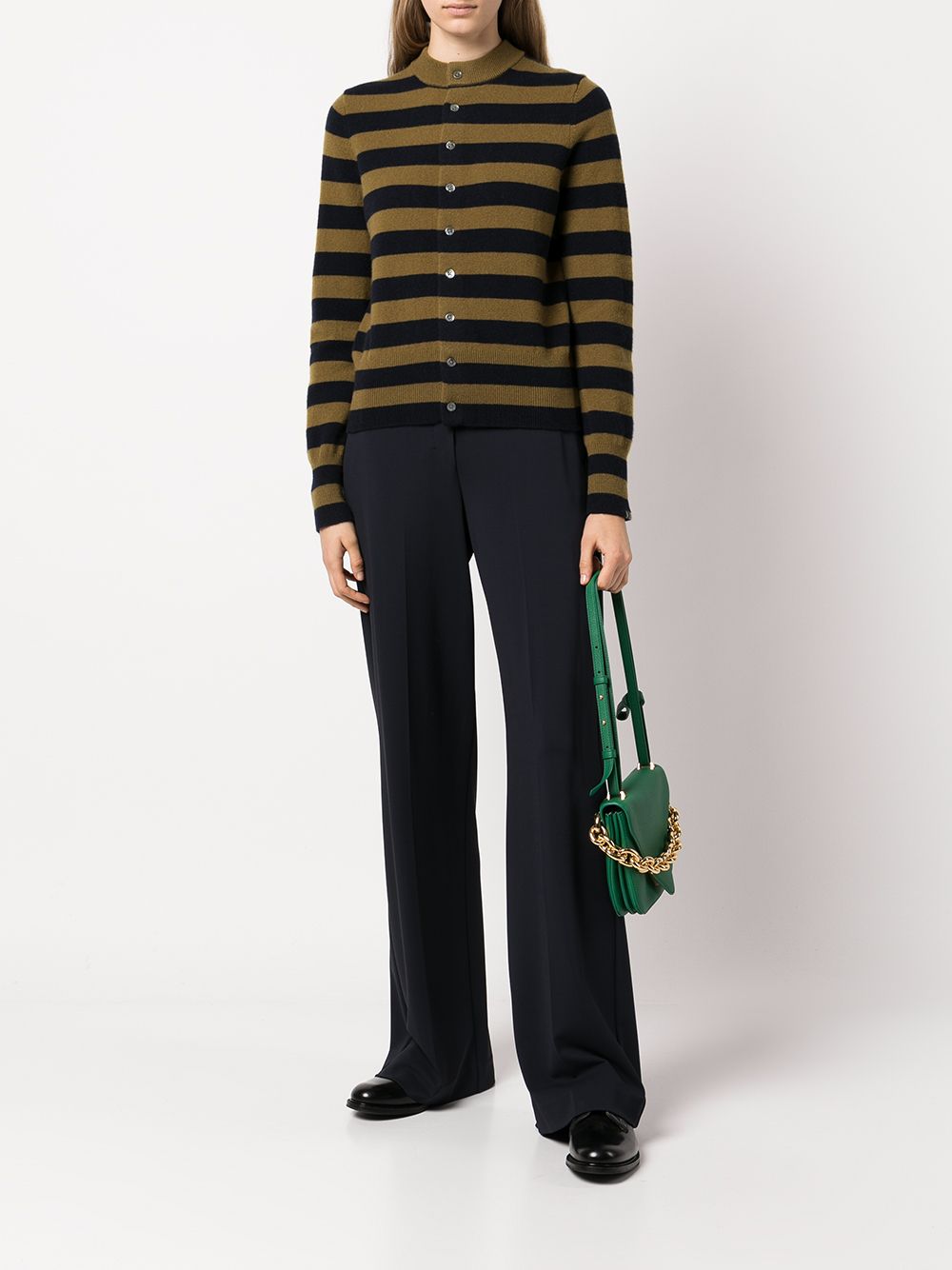 фото Extreme cashmere horizontal-stripe cashmere cardigan