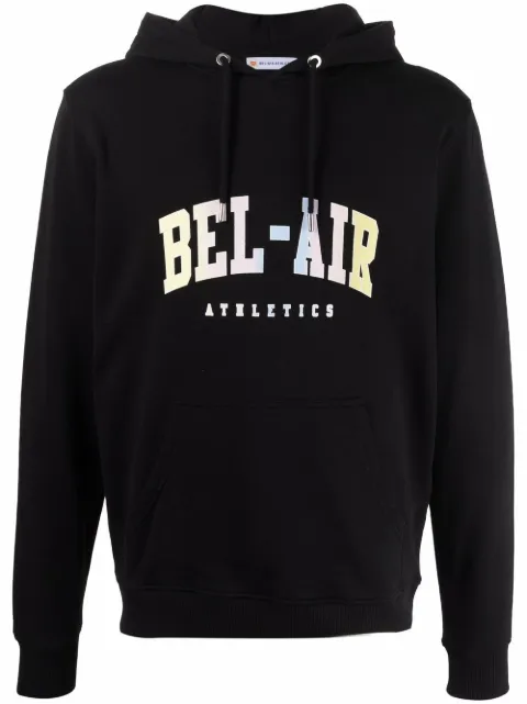 BEL-AIR ATHLETICS long-sleeved logo print hoodie