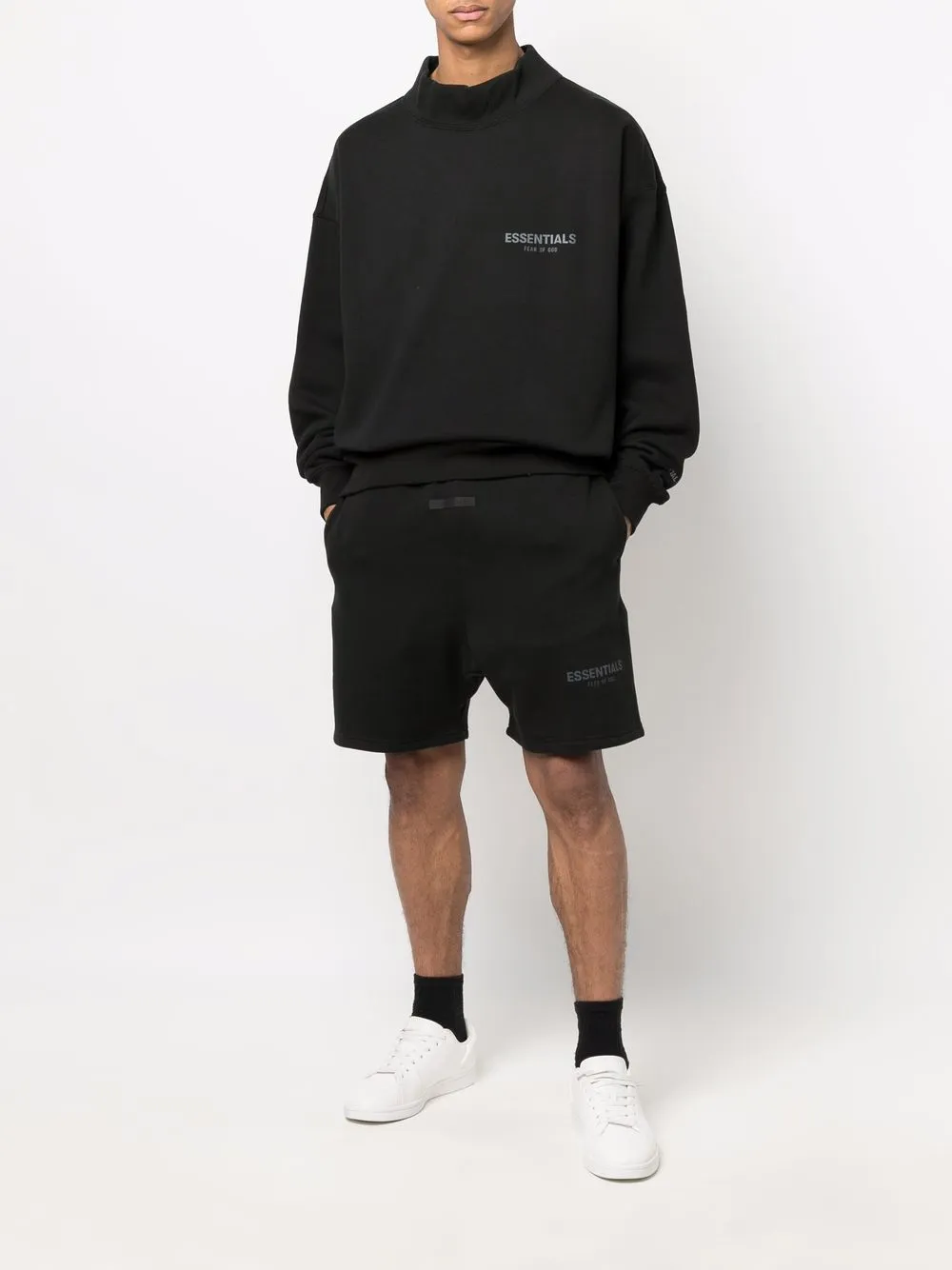 FEAR OF GOD ESSENTIALS Trainingsshorts met trekkoord Zwart