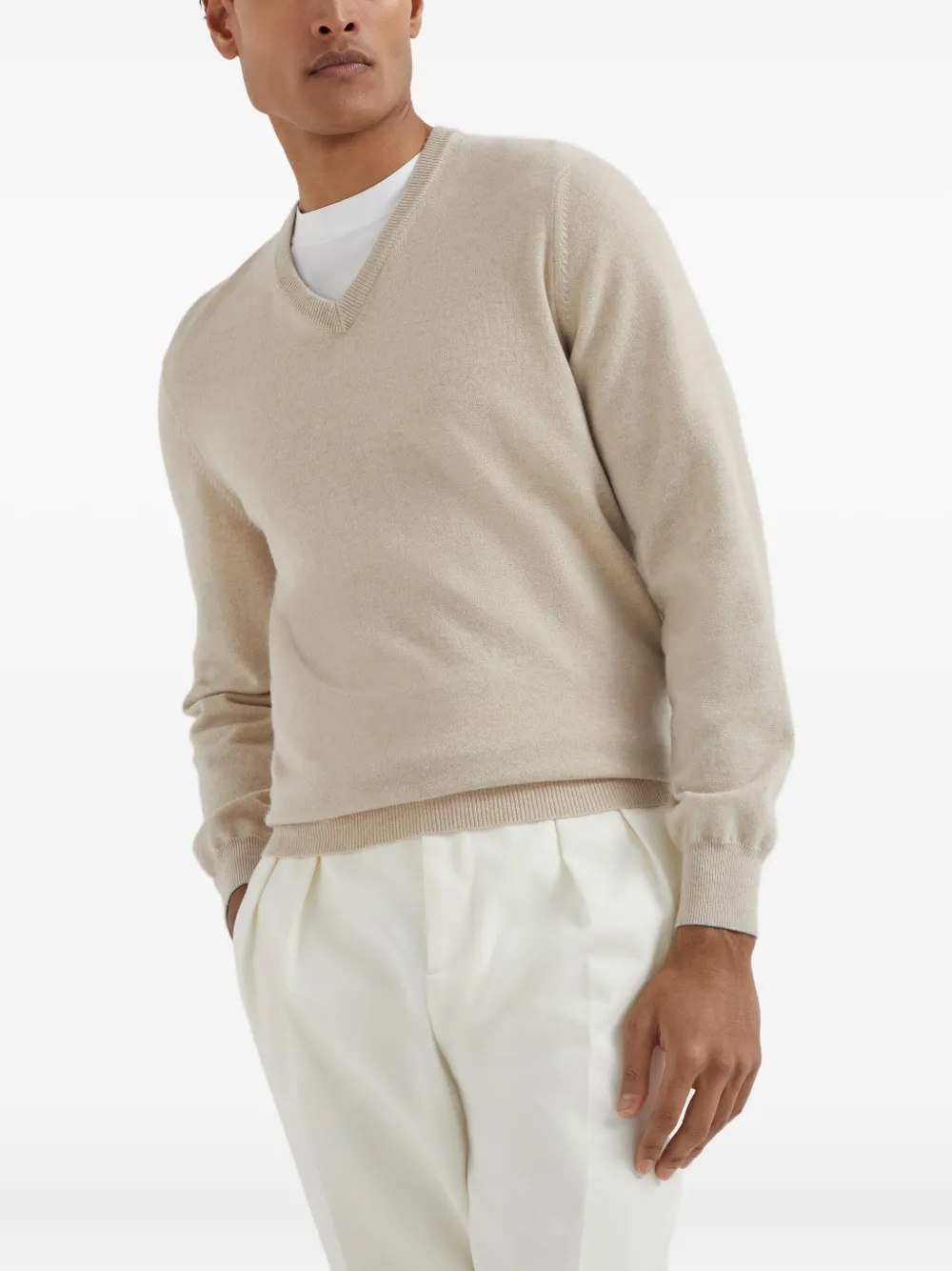  Brunello Cucinelli Pullover Aus Kaschmir   Nude 