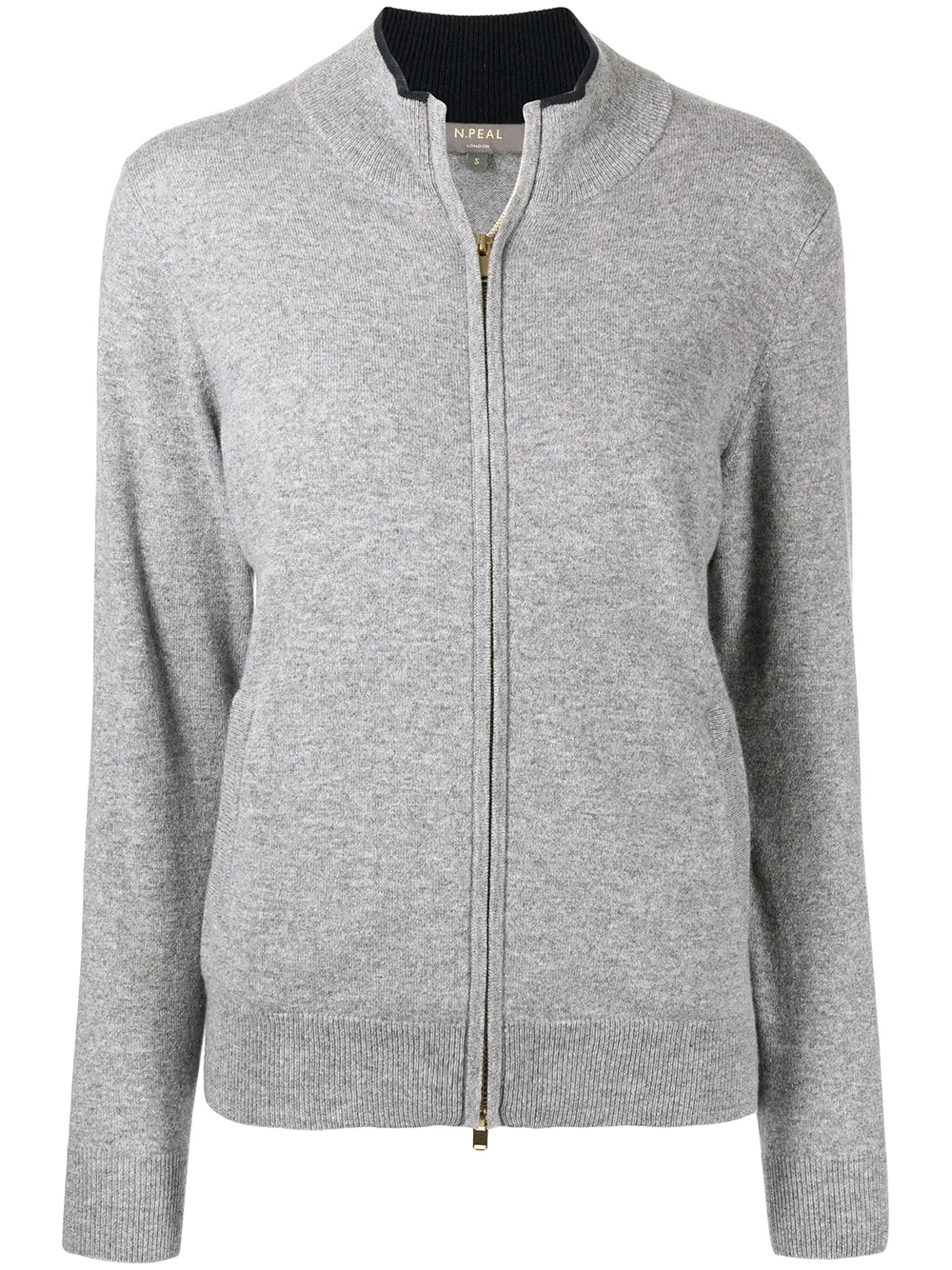 

N.Peal zipped cashmere sweatshirt - Grey