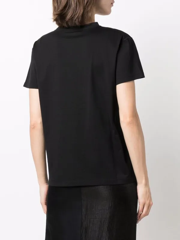 FABIANA FILIPPI ポケット付き半袖Tシャツ Fabiana Filippi チェストポケット Tシャツ | ブラック