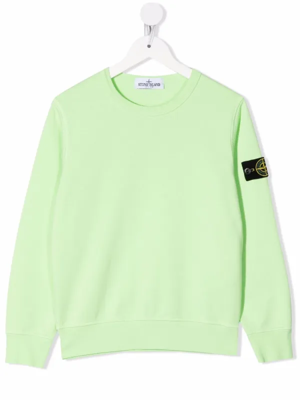 lime green stone island jumper