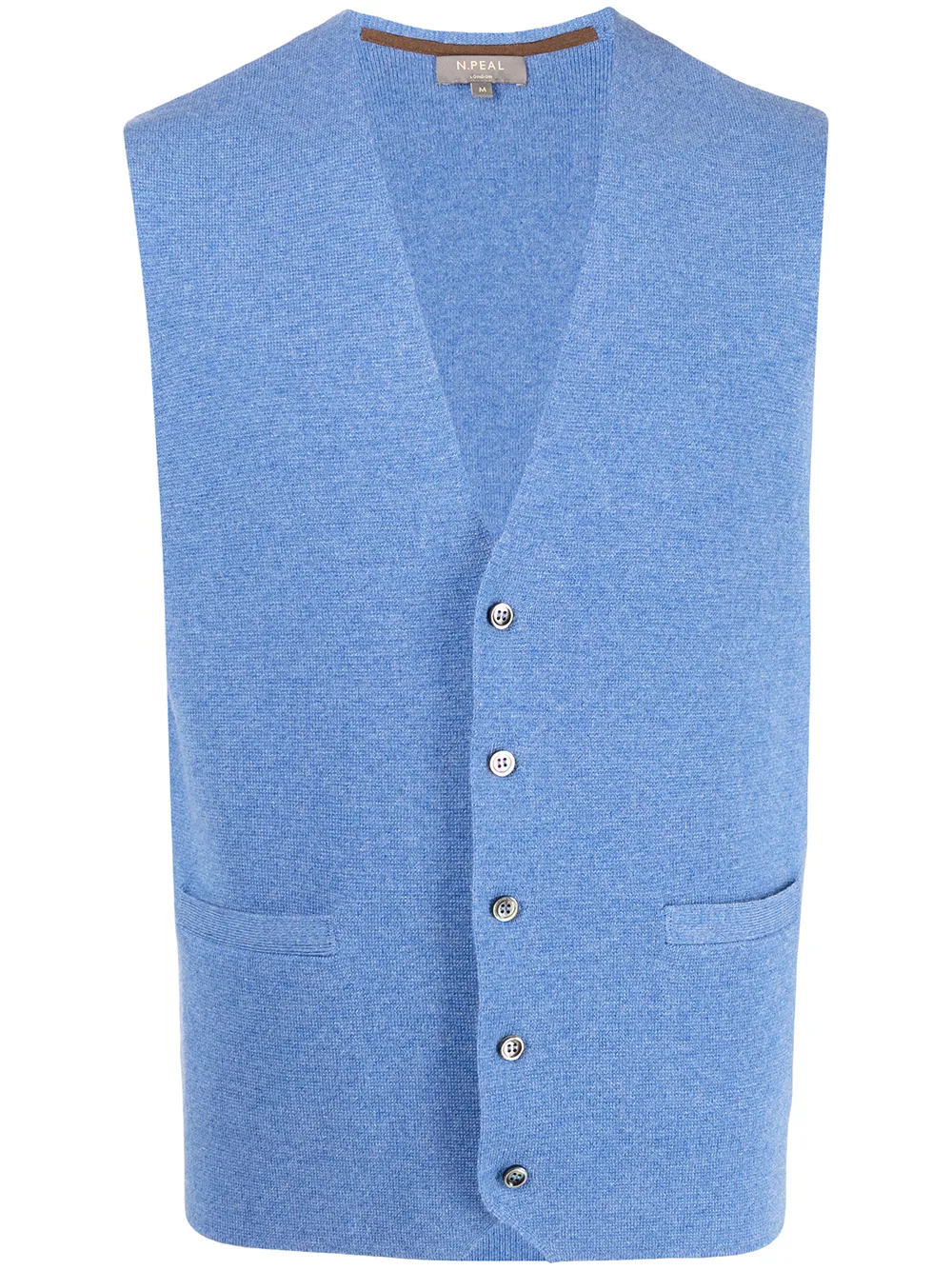 

N.Peal The Chelsea Milano organic-cashmere waistcoat - Blue