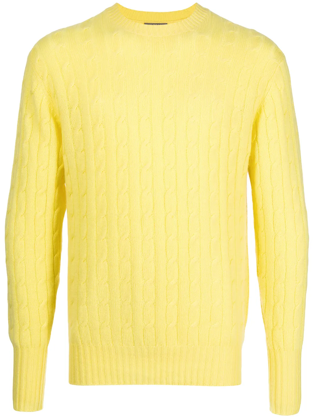 

N.Peal cable-knit crew neck jumper - Yellow