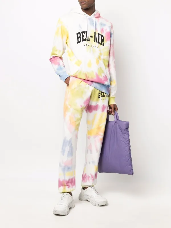 BEL-AIR ATHLETICS Tie dye-print Pullover Hoodie | White