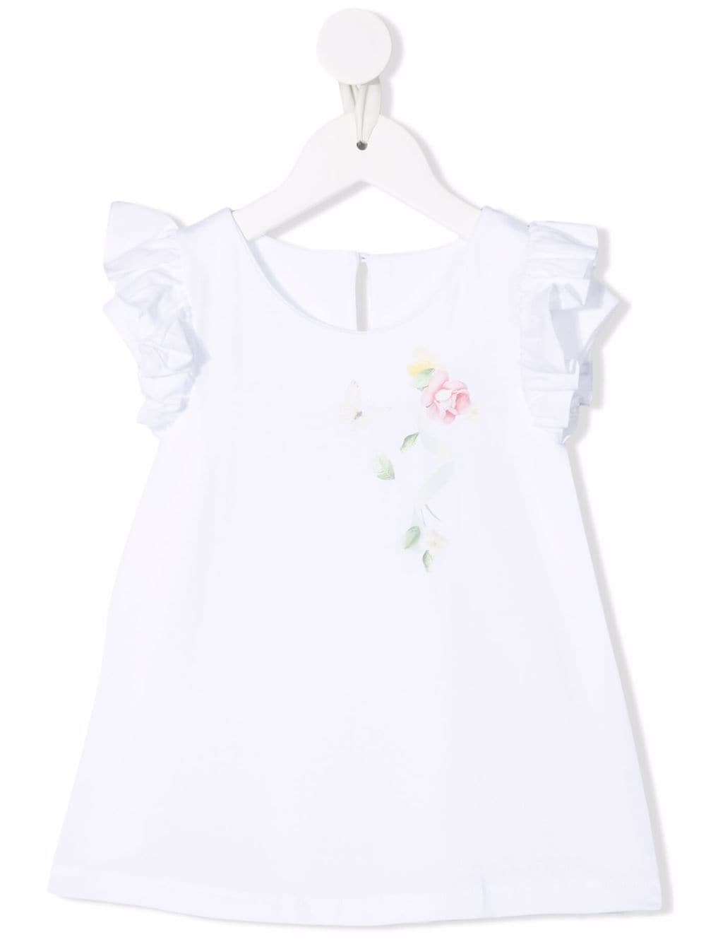 

Lapin House floral shift mini dress - White