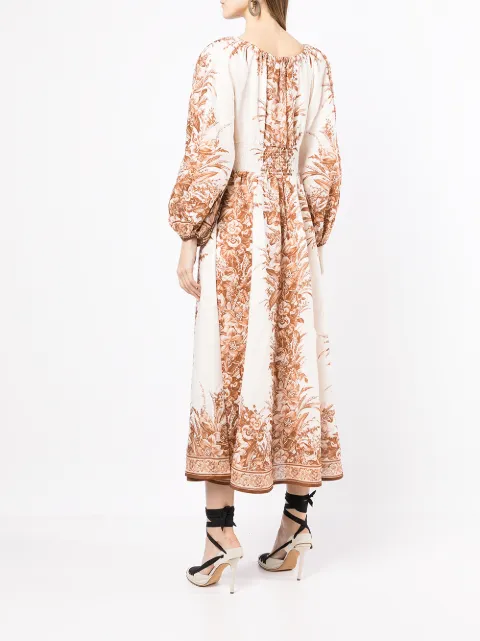 ZIMMERMANN Moonshine Flared Midi Dress - Farfetch