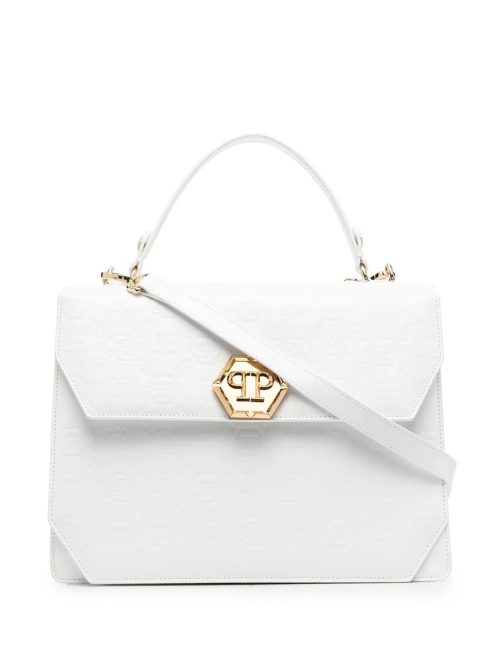 

Philipp Plein hexagon-logo tote bag - White