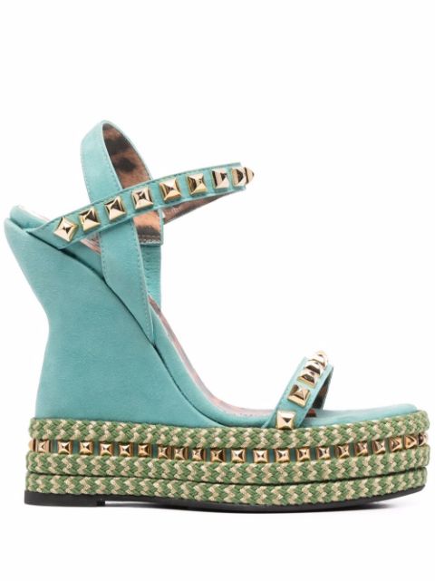 Philipp Plein studded wedge sandals Women