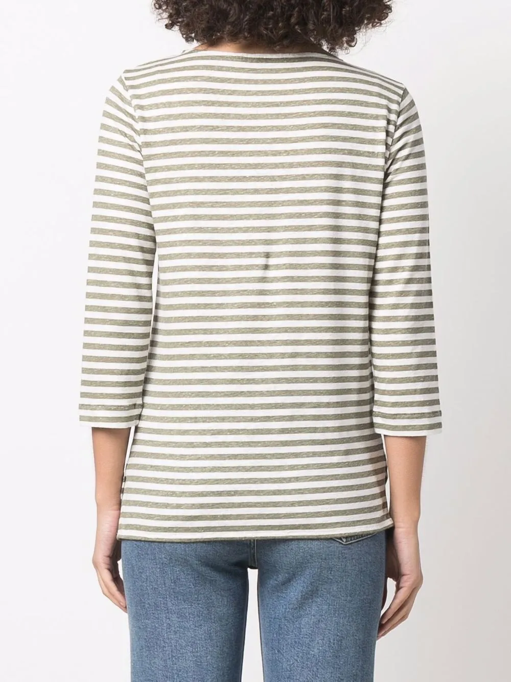 фото Majestic filatures striped linen t-shirt