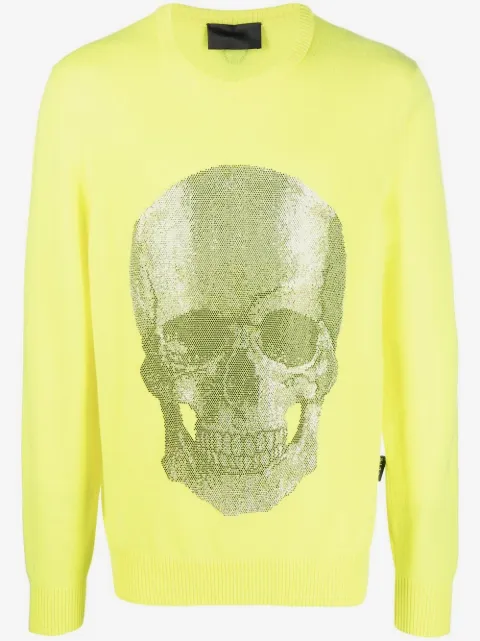 Philipp Plein Skull logo knitted sweater