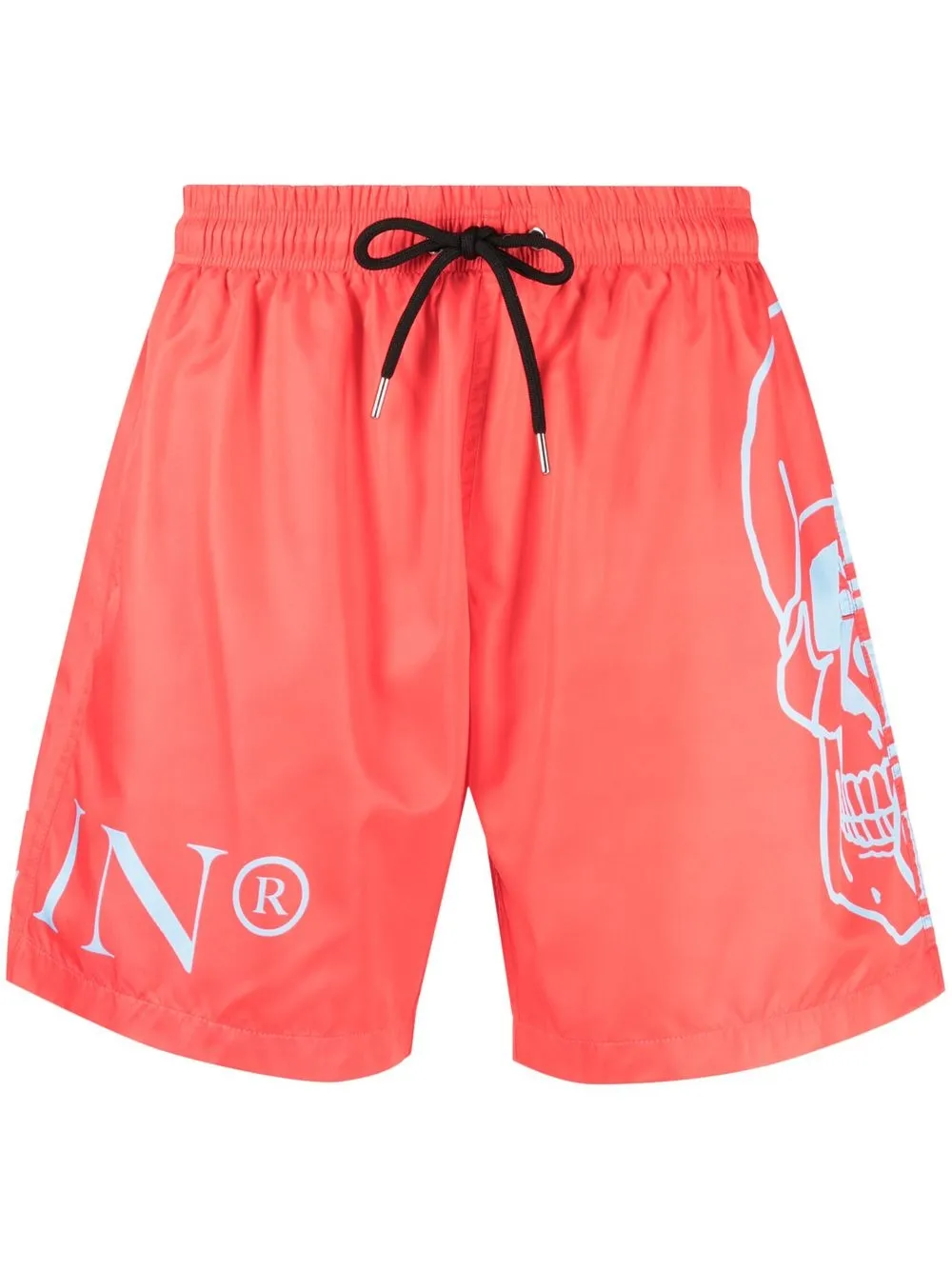 

Philipp Plein shorts de playa con estampado Skull - Rojo