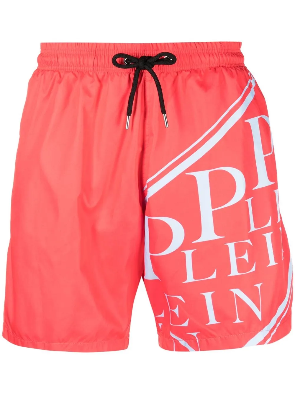

Philipp Plein logo-print drawstring swim shorts - Red